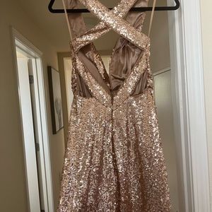Revelry Dylan Sequins Dress - Rose Gold